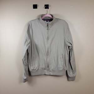 Topman Khaki Full Zip Bomber Jacket Size M
